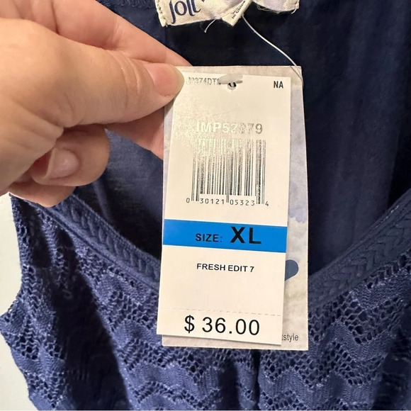 Jolt Tank. Navy Blue. NWT. XL - Picture 4 of 8